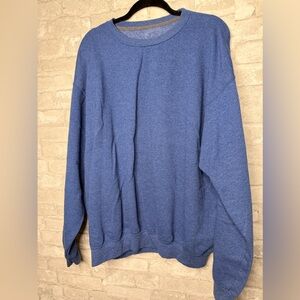 Vintage Fruit Of The Loom Blank Sweatshirt Size 2X Blue Made In USA